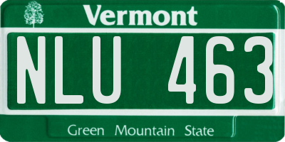VT license plate NLU463