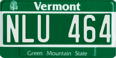 VT license plate NLU464