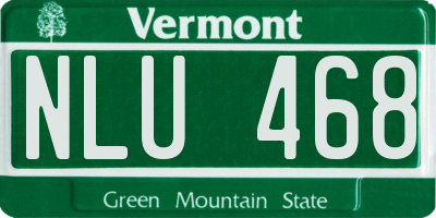 VT license plate NLU468