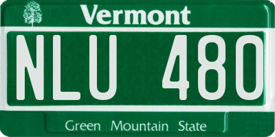 VT license plate NLU480