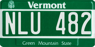 VT license plate NLU482
