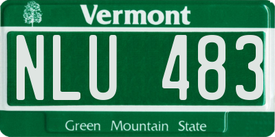 VT license plate NLU483