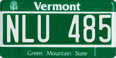 VT license plate NLU485