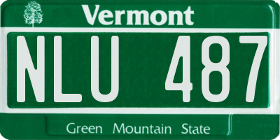 VT license plate NLU487