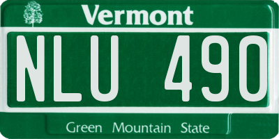 VT license plate NLU490
