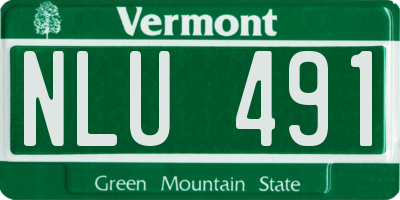 VT license plate NLU491