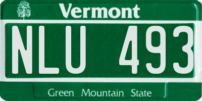 VT license plate NLU493