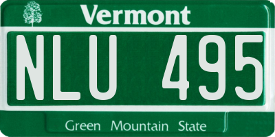 VT license plate NLU495
