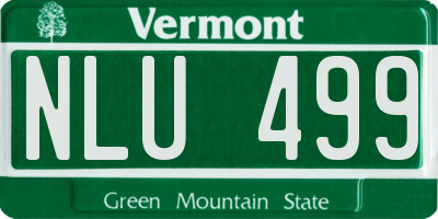 VT license plate NLU499
