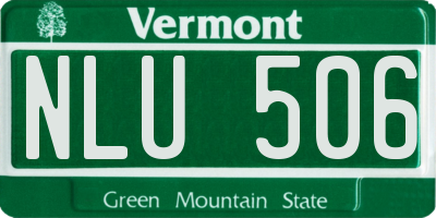 VT license plate NLU506
