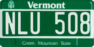 VT license plate NLU508