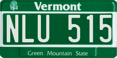 VT license plate NLU515