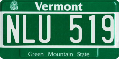 VT license plate NLU519
