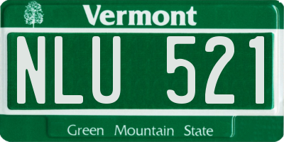 VT license plate NLU521