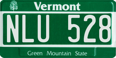 VT license plate NLU528