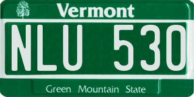VT license plate NLU530