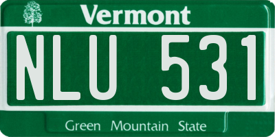 VT license plate NLU531