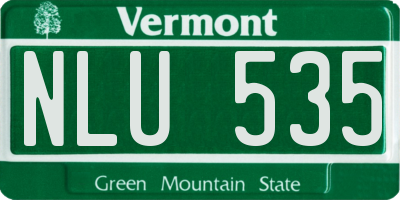 VT license plate NLU535