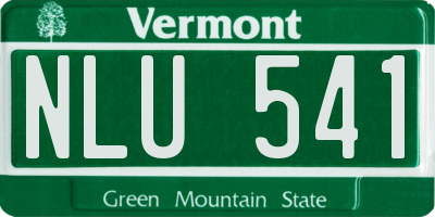 VT license plate NLU541