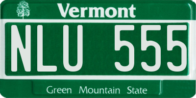 VT license plate NLU555