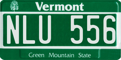 VT license plate NLU556