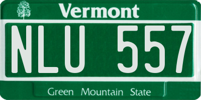 VT license plate NLU557