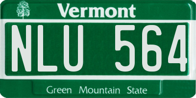 VT license plate NLU564