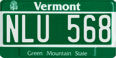 VT license plate NLU568