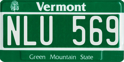 VT license plate NLU569