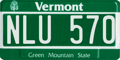 VT license plate NLU570