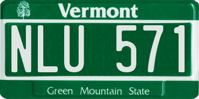 VT license plate NLU571