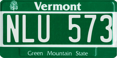 VT license plate NLU573