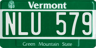 VT license plate NLU579