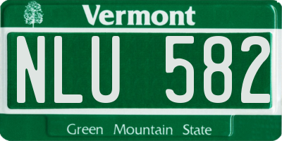 VT license plate NLU582