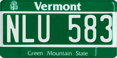 VT license plate NLU583
