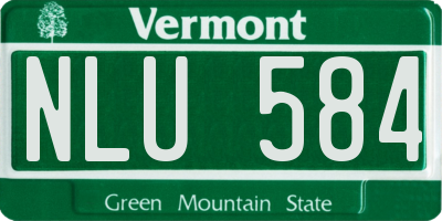 VT license plate NLU584