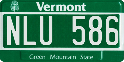 VT license plate NLU586