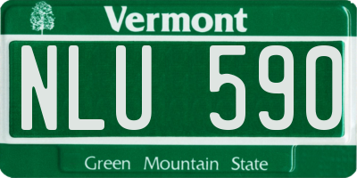 VT license plate NLU590