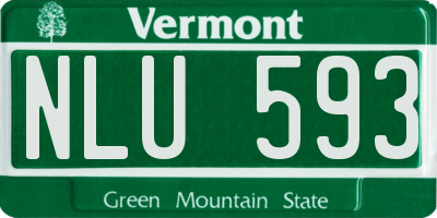 VT license plate NLU593