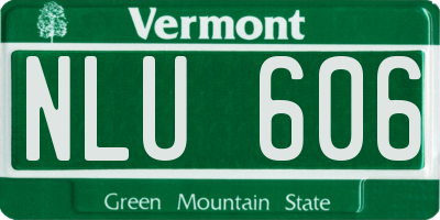 VT license plate NLU606