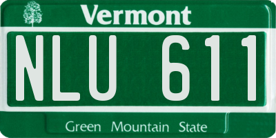 VT license plate NLU611