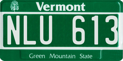 VT license plate NLU613