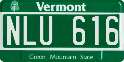 VT license plate NLU616