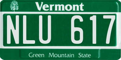 VT license plate NLU617