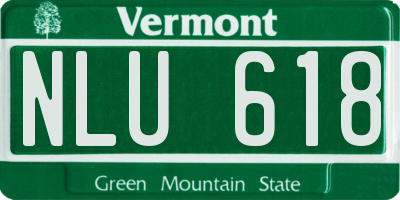 VT license plate NLU618
