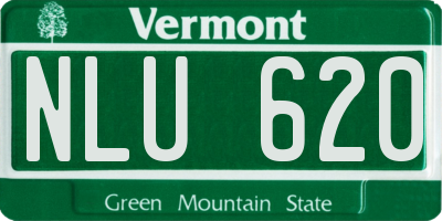 VT license plate NLU620