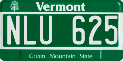 VT license plate NLU625