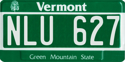 VT license plate NLU627