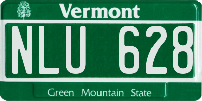 VT license plate NLU628