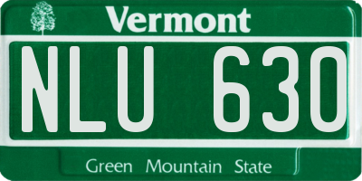 VT license plate NLU630
